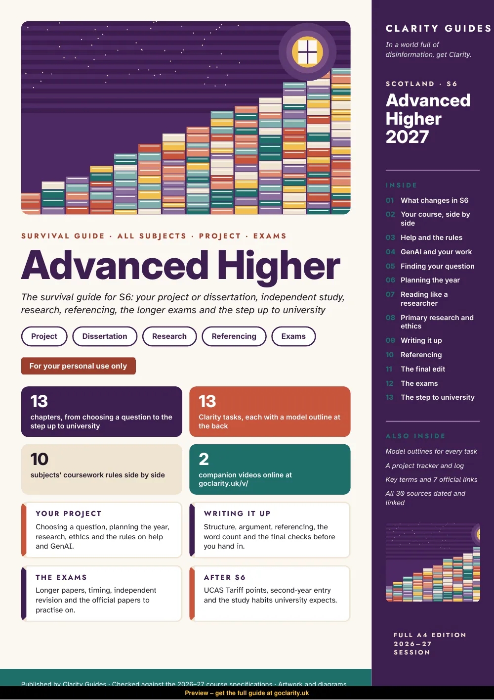 Advanced Higher Survival Guide, preview page 1