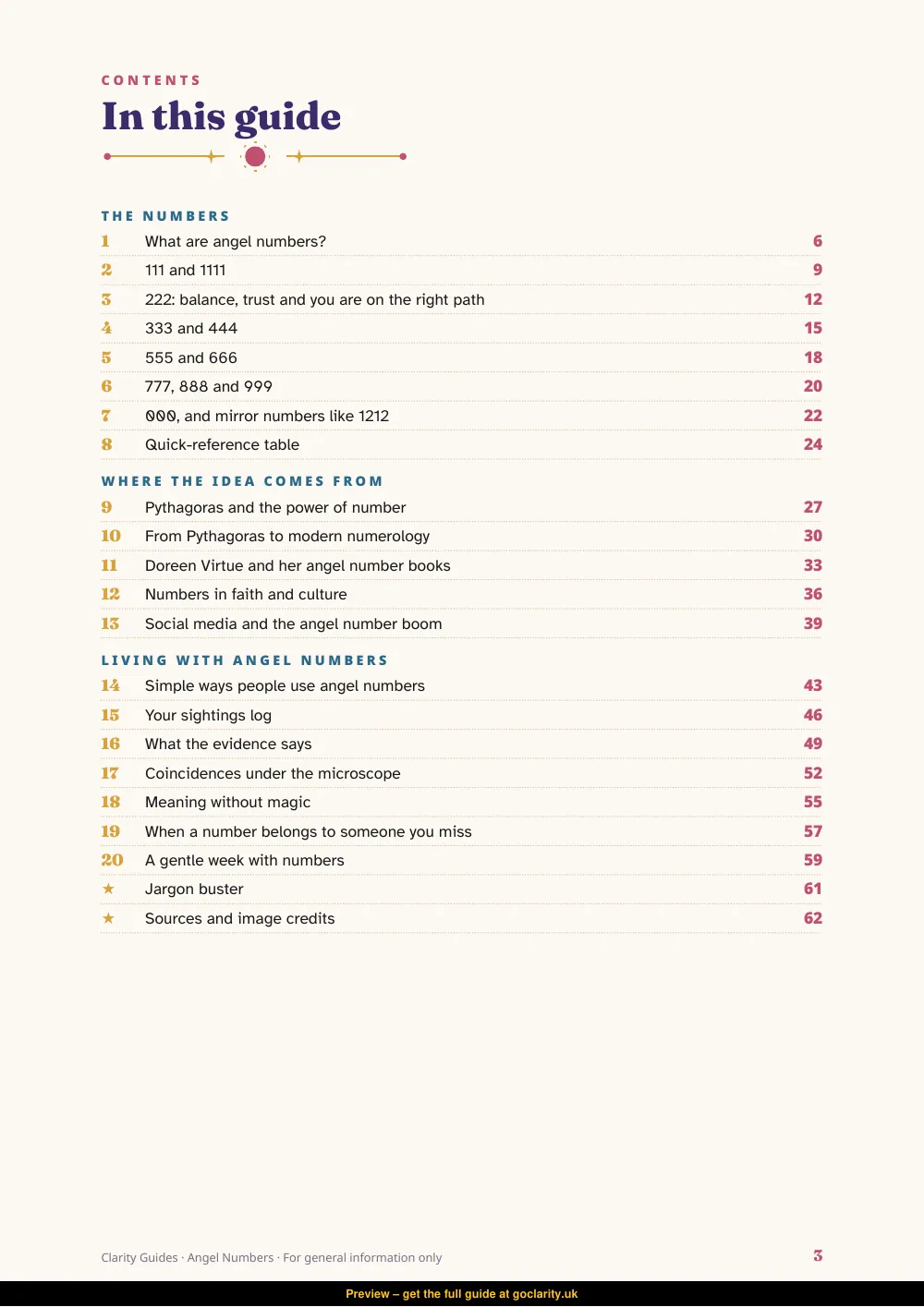 Angel Numbers, preview page 3