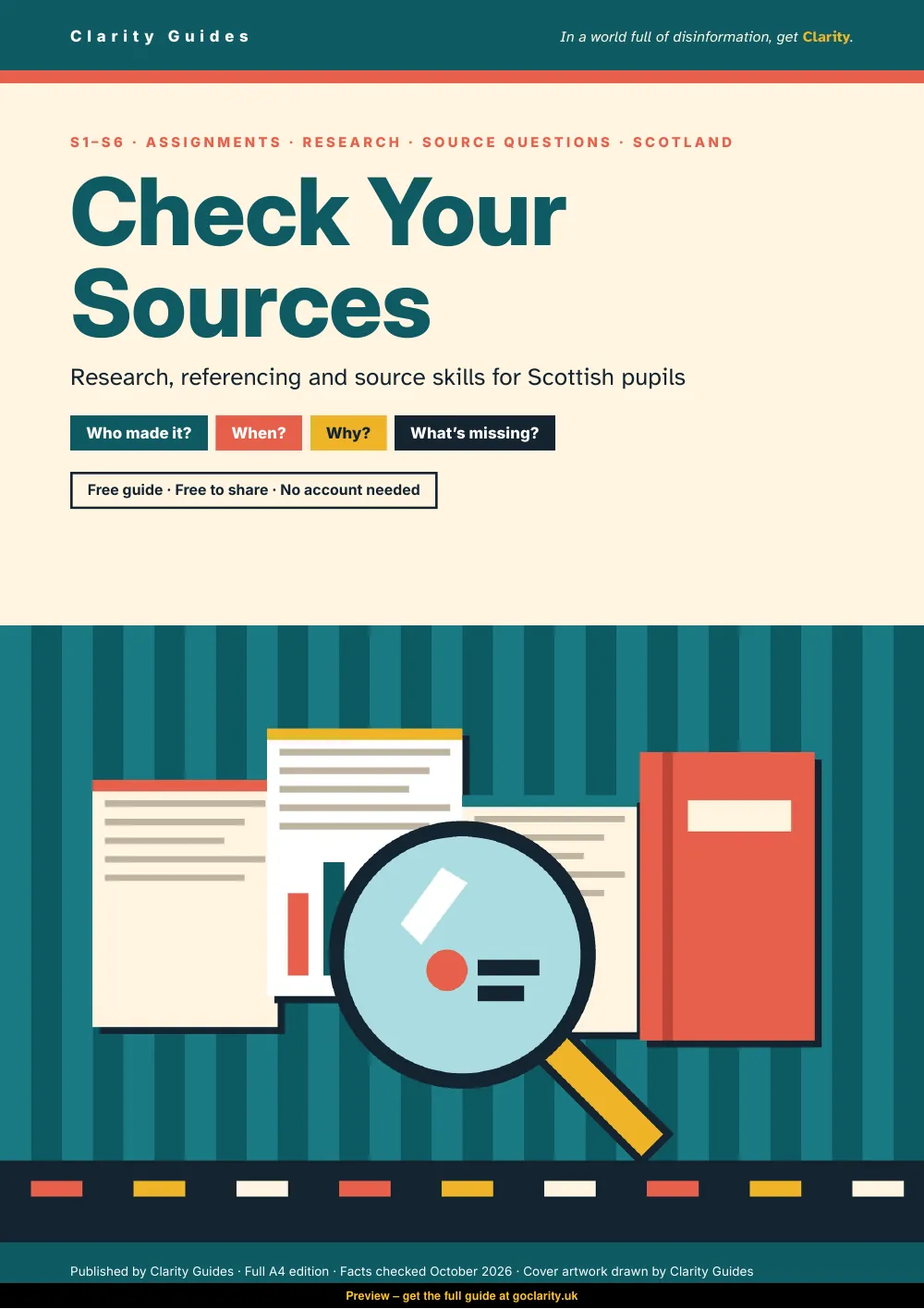 Check Your Sources, preview page 1