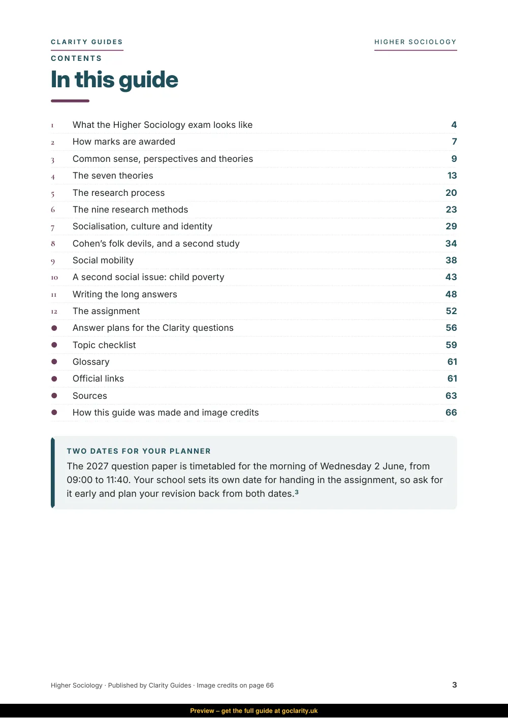 Higher Sociology, preview page 3