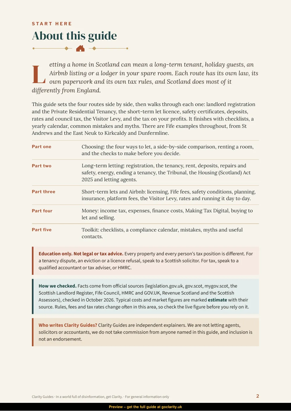 Letting Your Property in Scotland, preview page 2