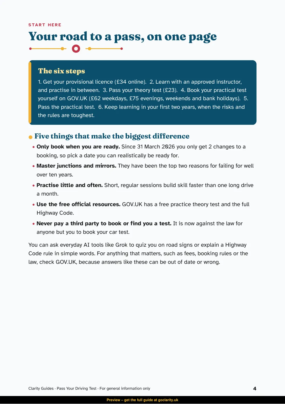 Pass Your Driving Test, preview page 4