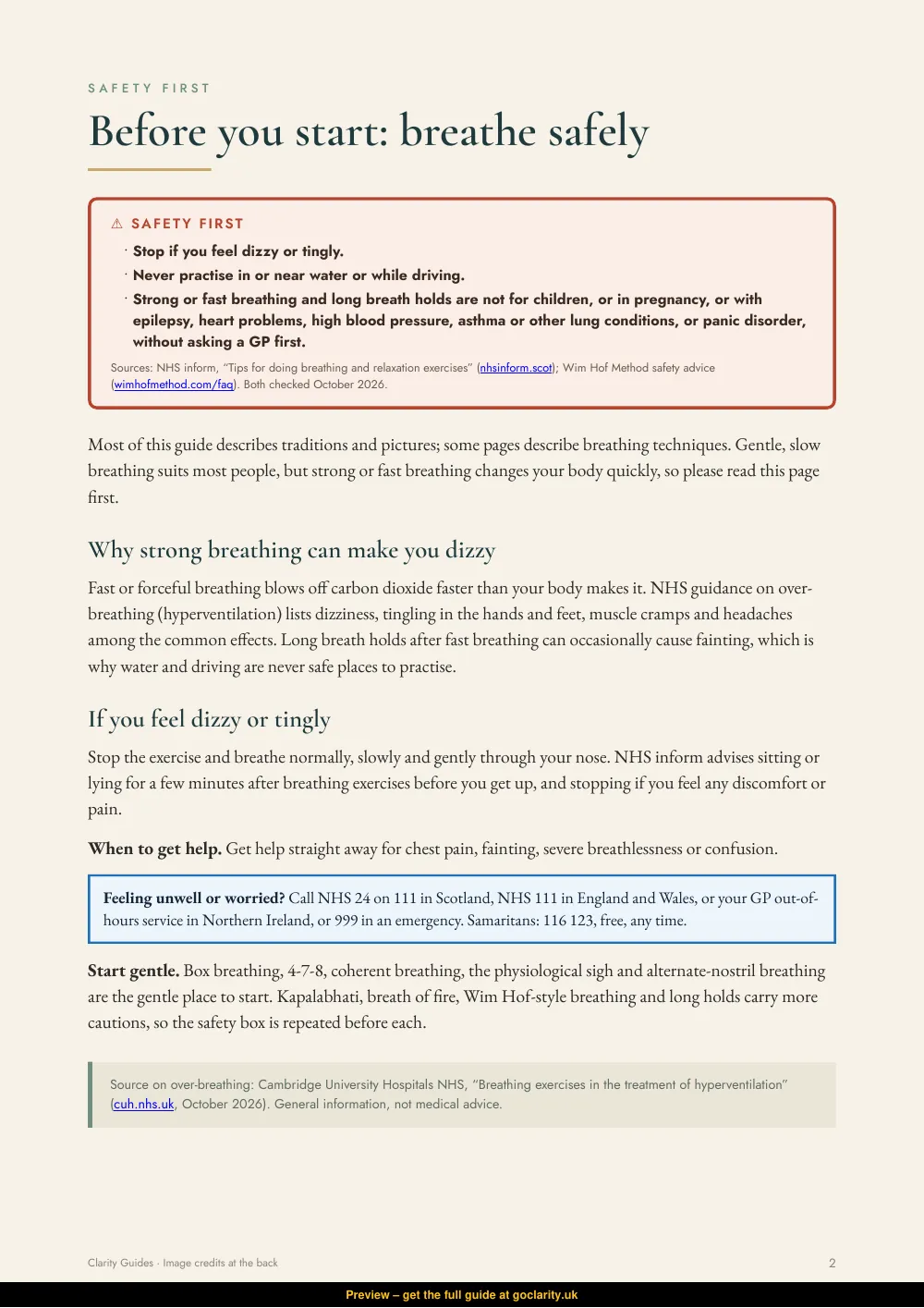 Prana & Breathwork, preview page 2