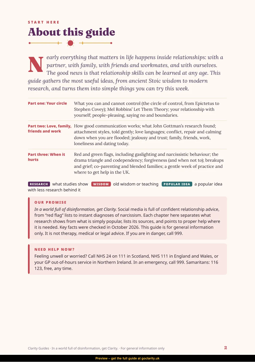 Relationships, preview page 2