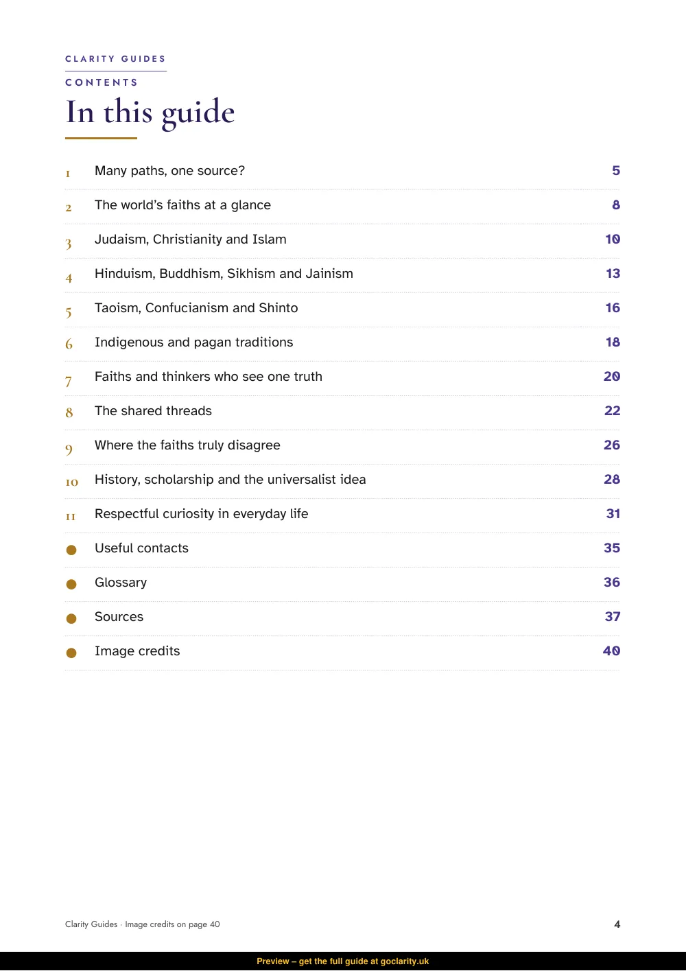 Religion: What the World’s Faiths Teach, preview page 4
