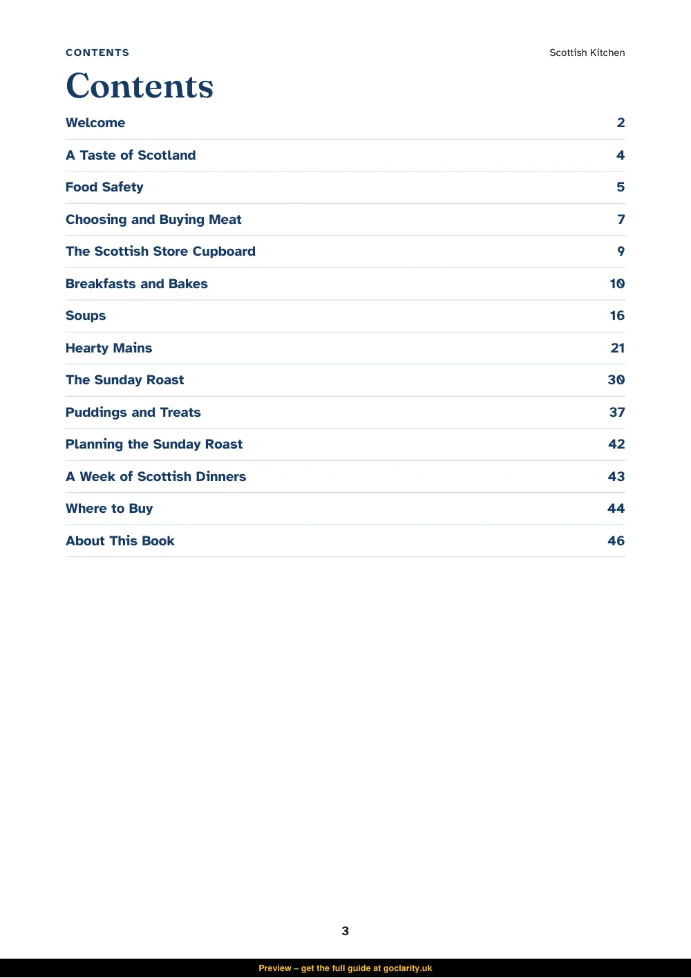 Scottish Kitchen cookbook, preview page 3