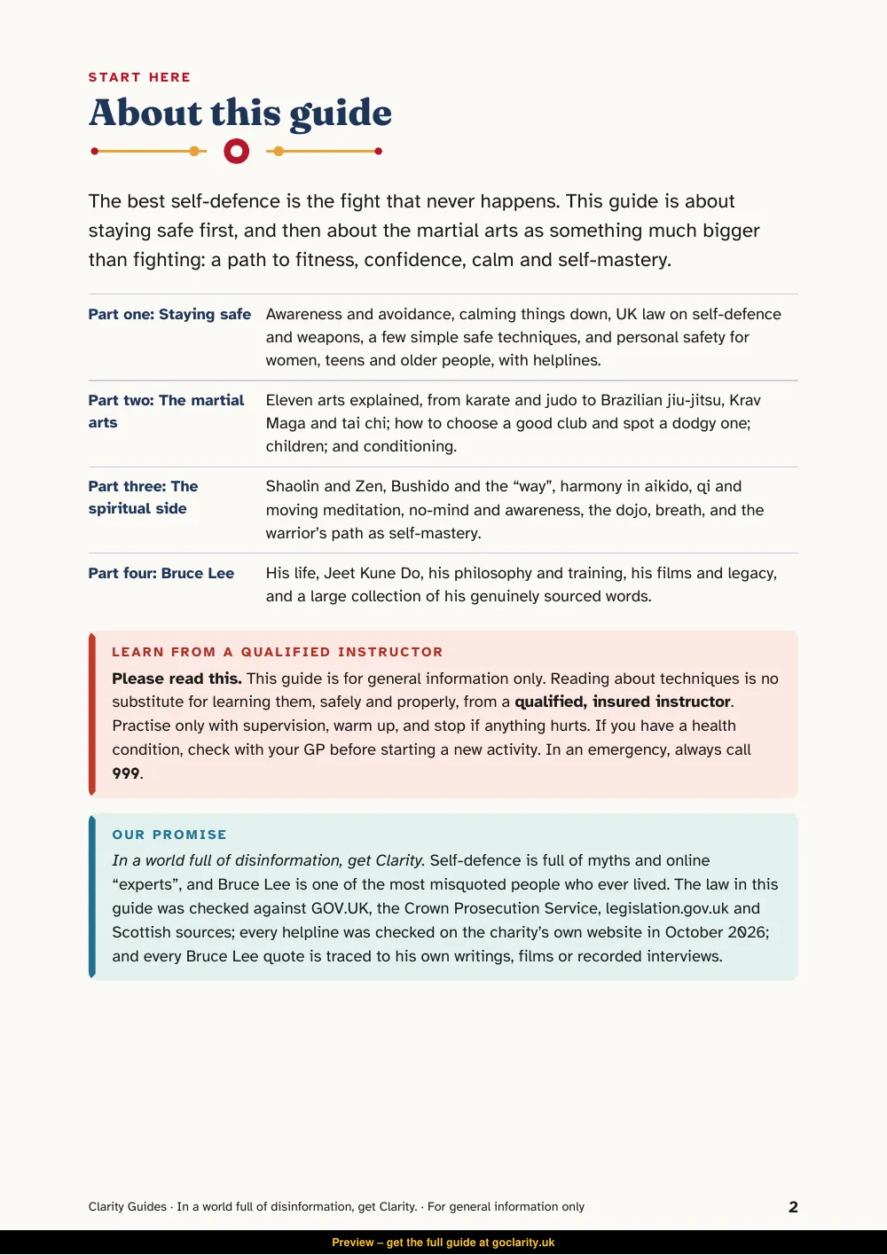 Self Defence & Martial Arts, preview page 2