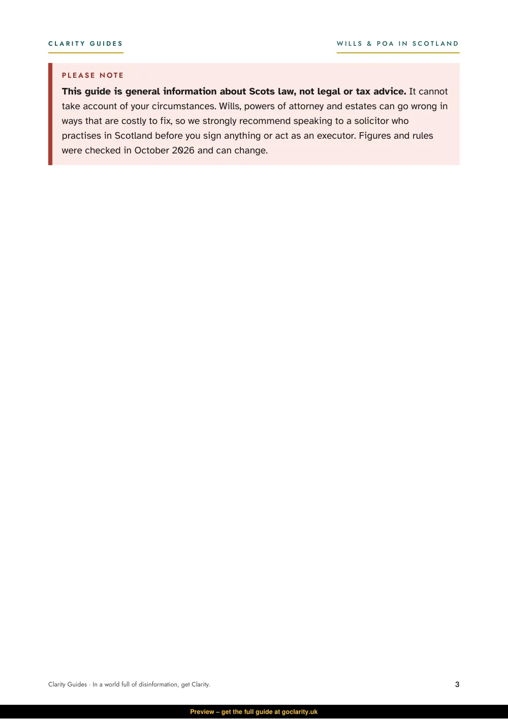 Wills & Power of Attorney, preview page 3