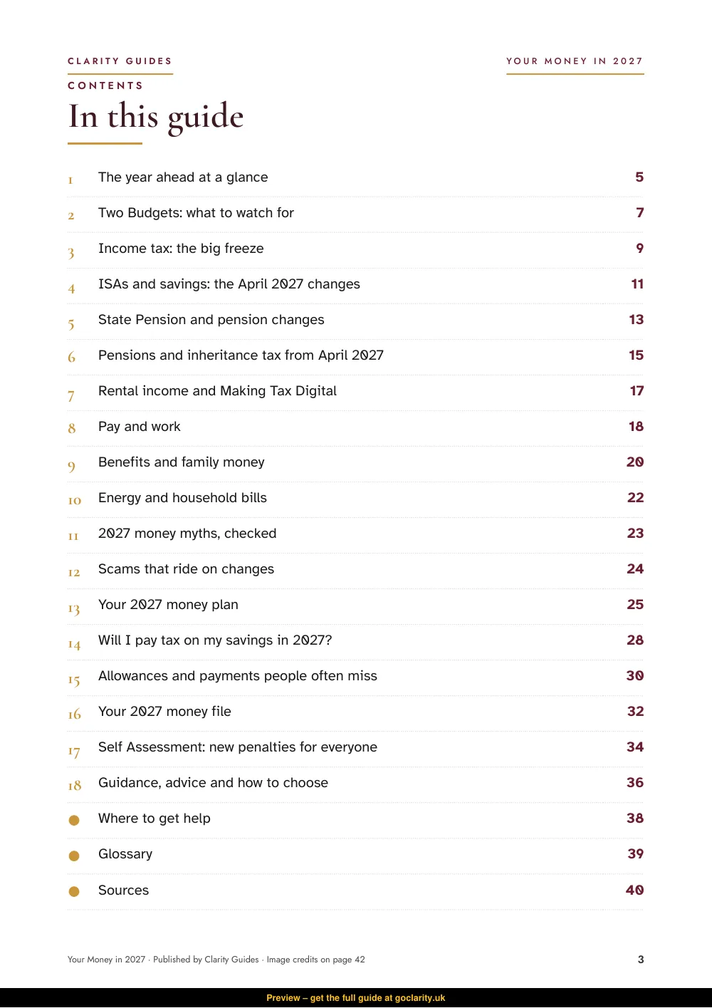 Your Money in 2027, preview page 3